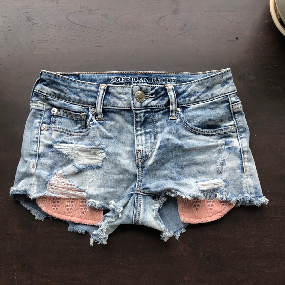 Super stretch jean shorts